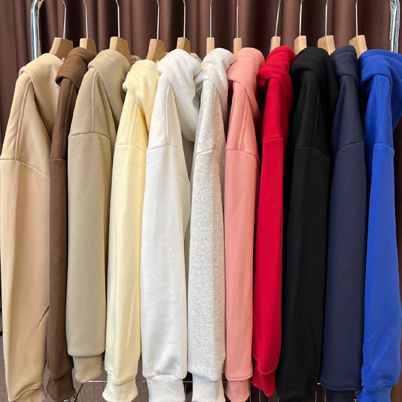 Thirteen Factories' new autumn and winter loose hooded and laid-back style hoodie jackets with a sense of design and a niche women's clothing wholesale supply details Picture