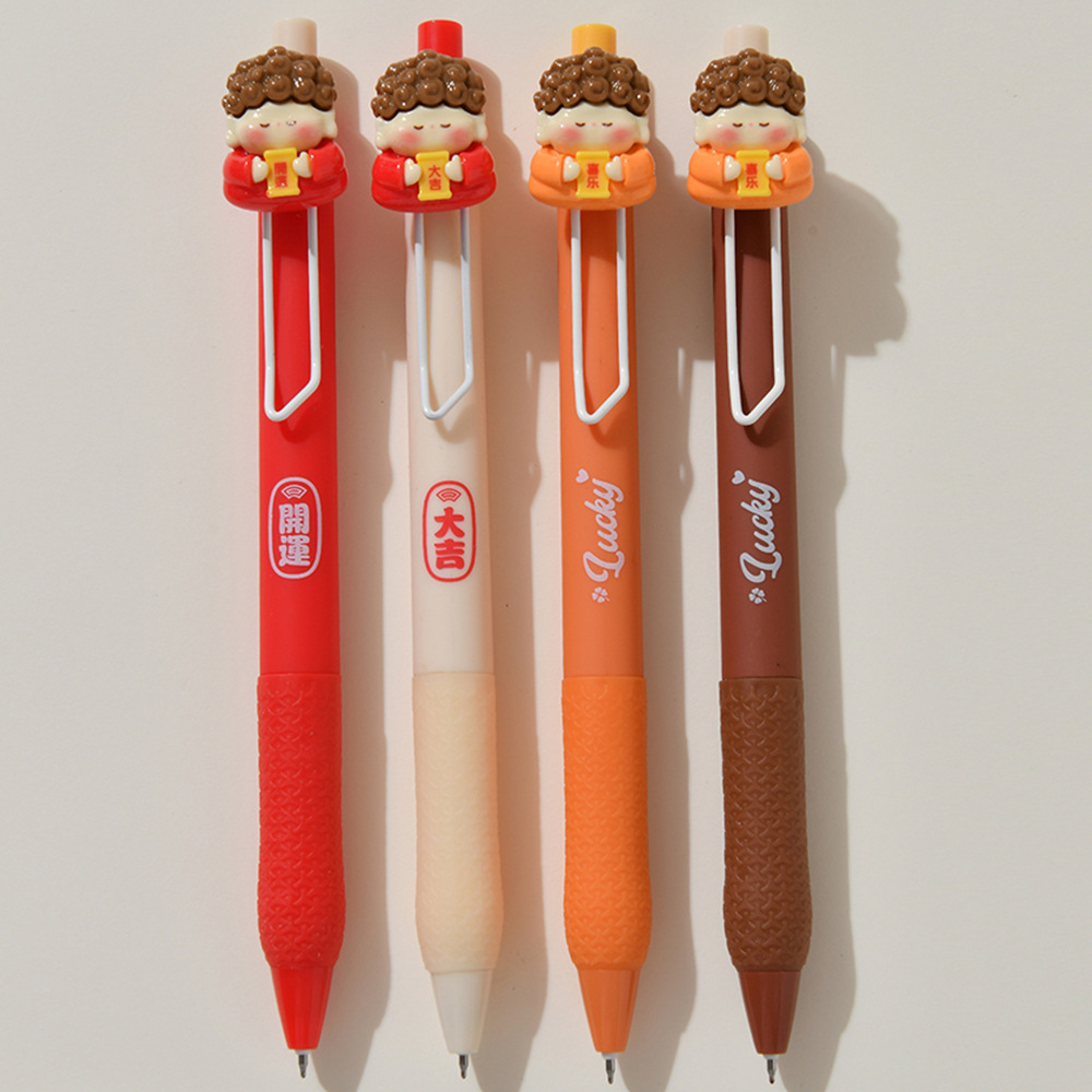 Chen Xi Good Luck Little Buddha Press the 0.5mm tip of the ST gel pen for smooth writing. It is a student stationery signature pen Specification image