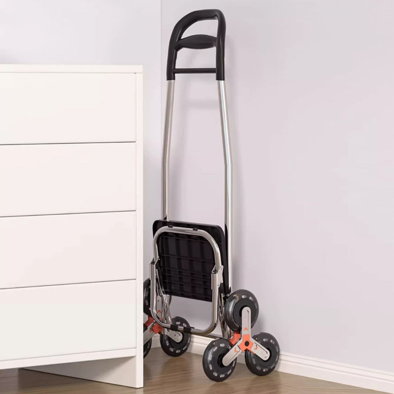 The elderly shopping cart can climb stairs, a three-wheeled shopping cart, a small trolley for supermarkets and markets, and a folding hand-pulled trolley Specification image