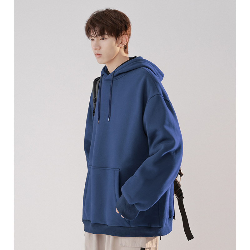 The 2023 Spring and Autumn new hooded sweatshirt, men's fashionable loose pullover, men's jacket, trendy drawstring couple's top Specification image
