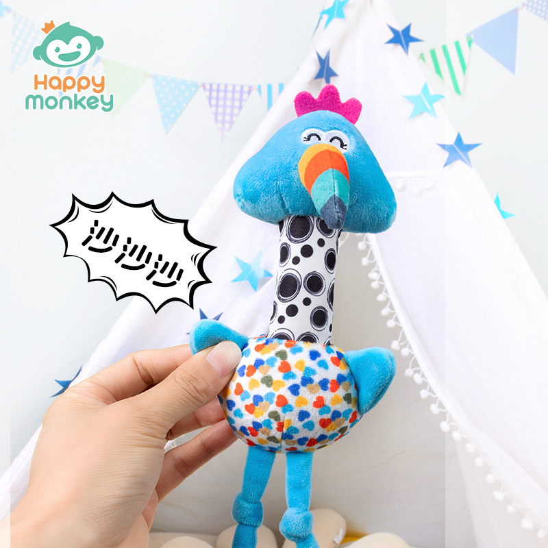 Happy monkey Baby Joy Baby Magic Tool, Grasping Training Rattle, BB Crying Paper Soothing Toy Wholesale details Picture