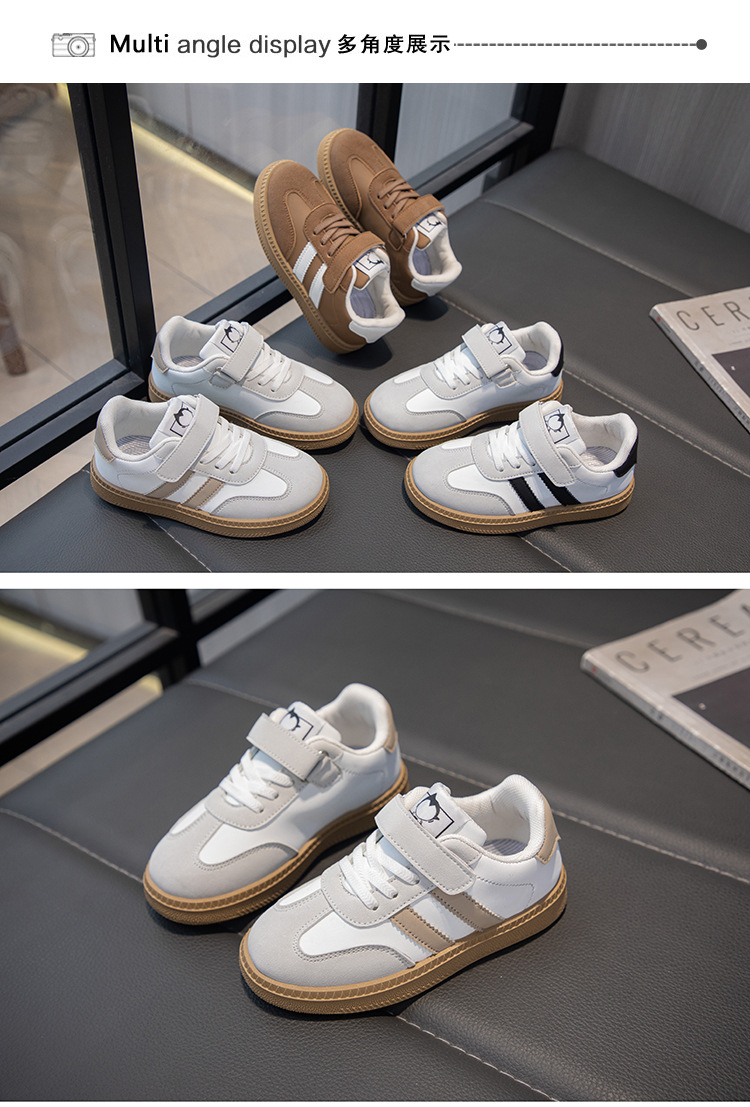 儿童运动鞋2025春秋新款男童百搭防滑透气学生板鞋儿童软底德训鞋详情8