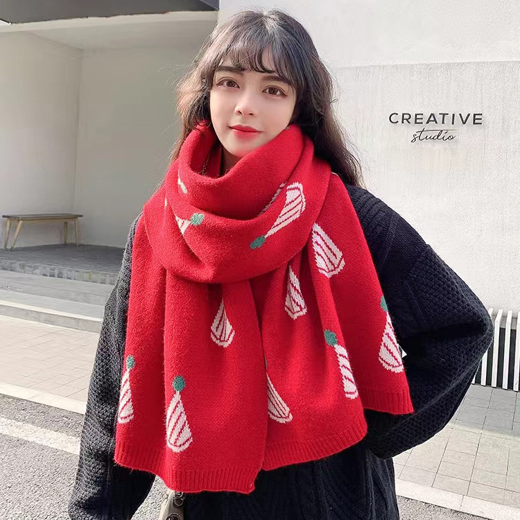 Christmas Gift Deer Scarf For Women Winter Day With All Cute Students Thick Warm Knit Neck Fashion Gift details Picture