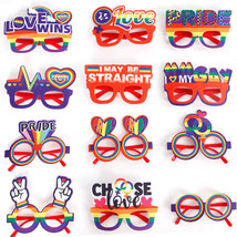 新款自豪日眼镜同性恋爱骄傲月派对聚会拍照道具PrideDay彩虹眼镜