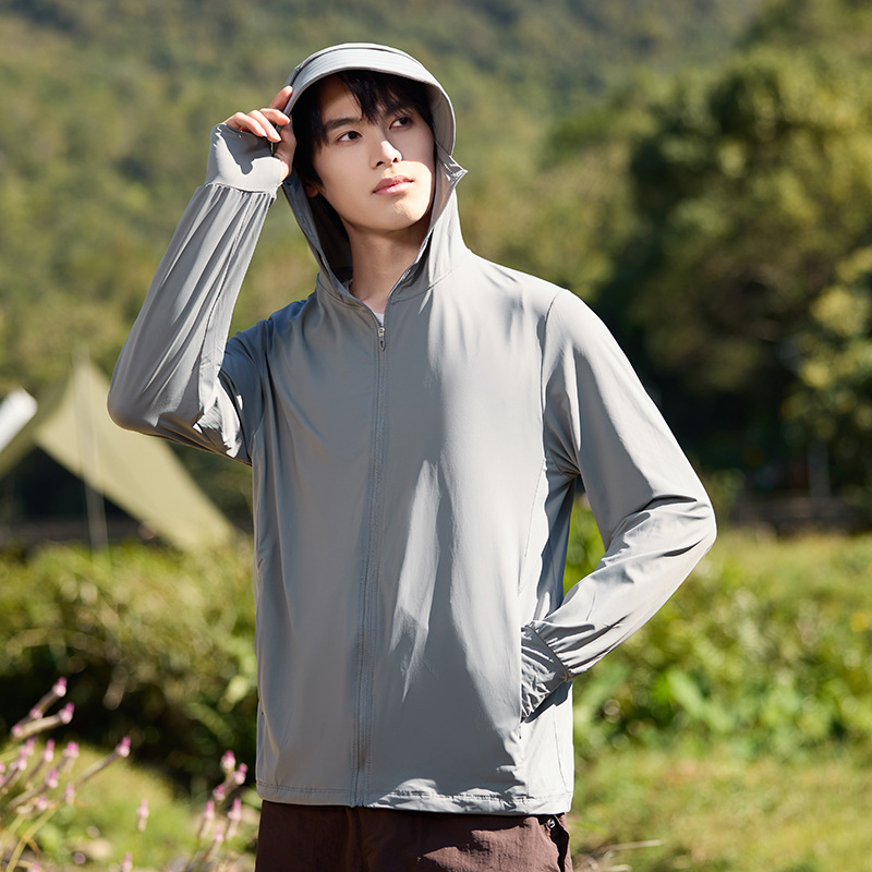 2025夏季户外大帽檐男女情侣同款冰丝防水透气登山防晒衣 UPF100+