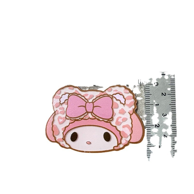 豹纹超萌亚克力配件可爱diy手工手机壳材料卡通胸针贴片鞋花饰品白底实物图