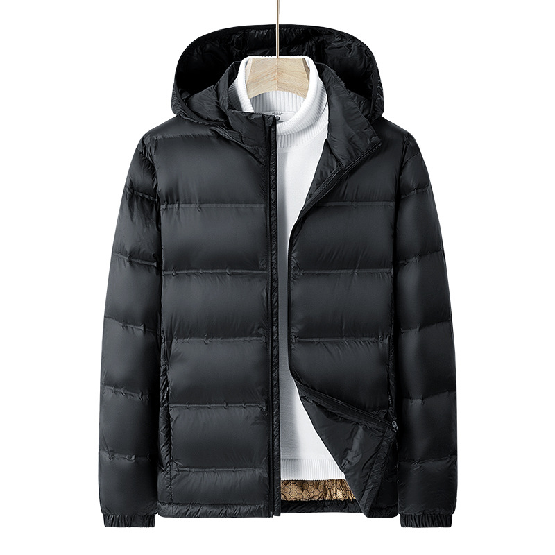 New men's lightweight, warm and thickened winter down jacket, large-sized, plump and enlarged, casual graphene coat Item Picture