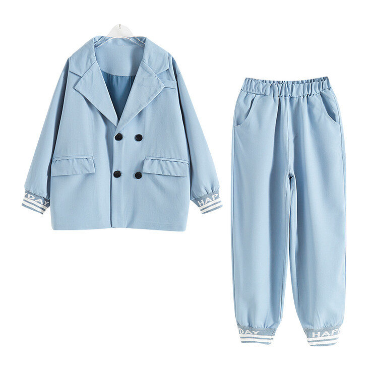 A set of British-style evening gowns for men, spring and autumn children's small suits, and a two-piece casual suit for flower girls Item Picture