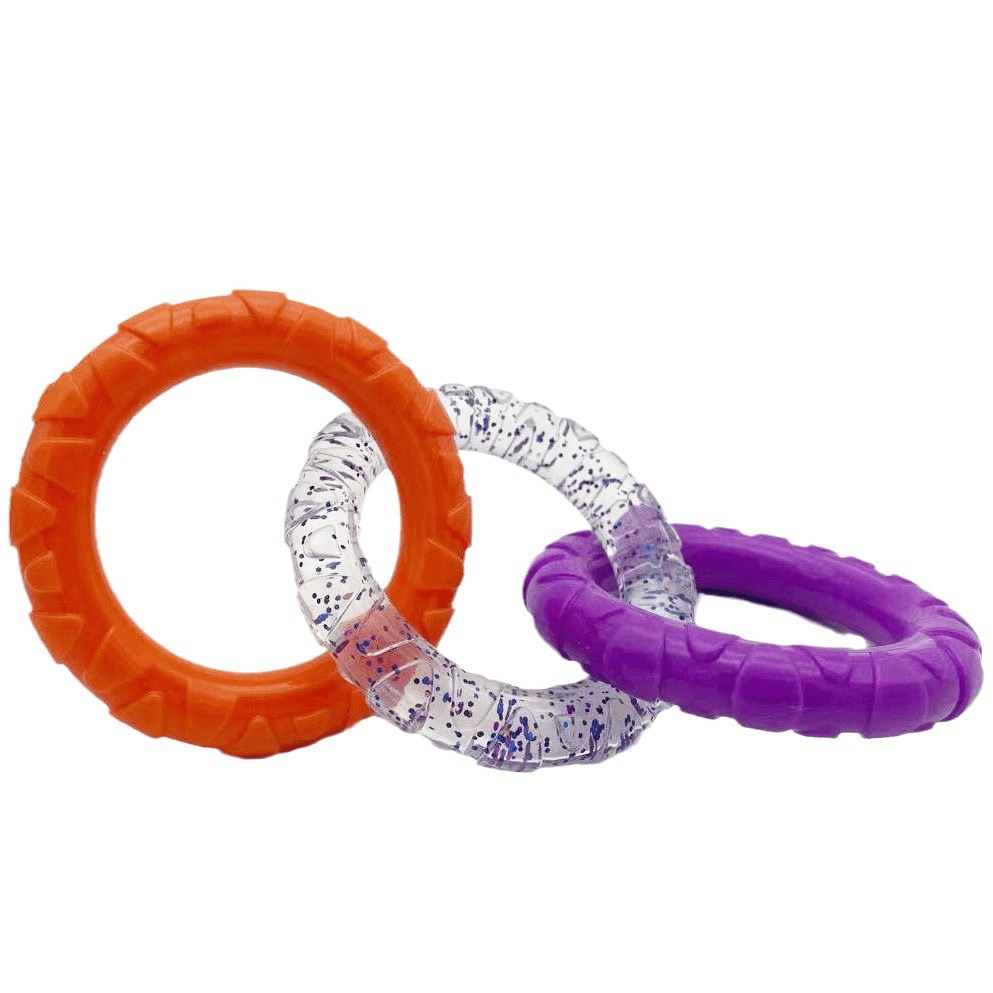 Dog toy pull rings, resistant to biting, teeth cleaning, teeth grinding, boring, teddy golden retriever, large and small dog training pet supplies Item Picture