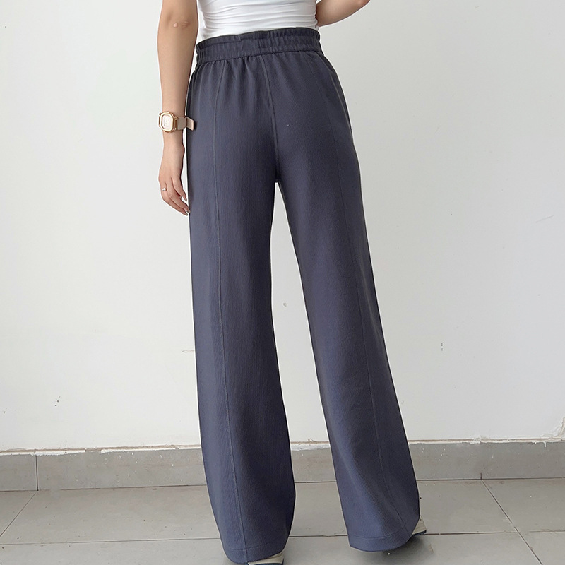 lulu's same style of "divine Pants" - threaded style, lulu's same style of modal casual loose outerwear women's straight-leg pants details Picture