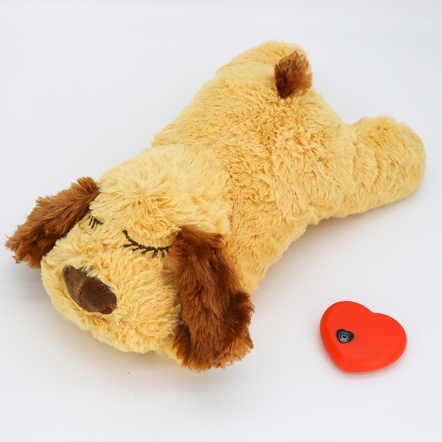 Pet soothing toys, plush dog interactive heartbeat pet toys, anxiety companionship sleep toys, cat and dog toys Item Picture