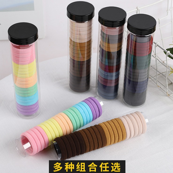 High Elastic Hair Band New Elastic Women's Hair Tie High Elastic Headwear Rubber Band Hair Rope Black Leather Cover Application Scenario