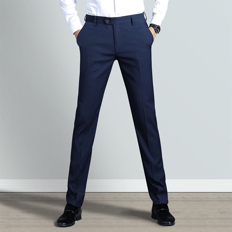 Men's thick, loose, straight-leg, form-fitting suits for autumn and winter, professional business formal wear, and casual pants for spring and autumn Application Scenario