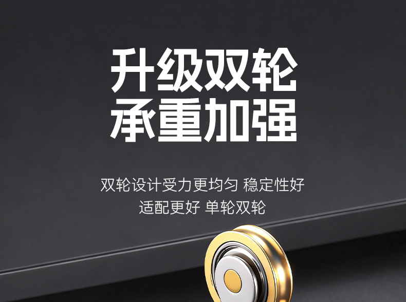 加厚静音老式实木衣柜移门滑轮 不锈钢单轮推拉门移门衣柜门滑轮详情15