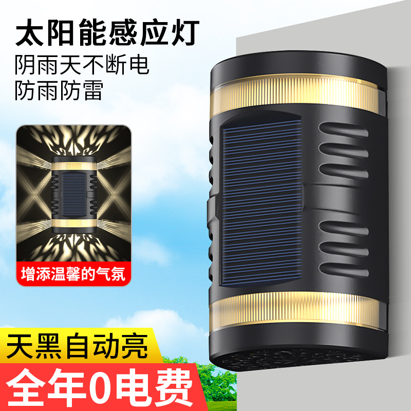 Wall light Solar garden outdoor decoration garden Waterproof up and down light outdoor decoration induction wall washing wall light