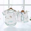 Baby summer thin set, boys' short-sleeved pure cotton open-cut two-piece clothes, girls' pajamas, shorts, summer wear Application Scenario
