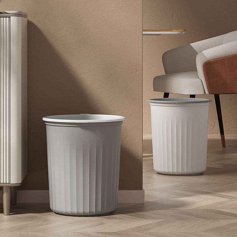 Household Kitchen Trash Can High Appearance Level Simple Living Room Plastic Paper Basket Toilet Toilet Pressure Ring Garbage Basket