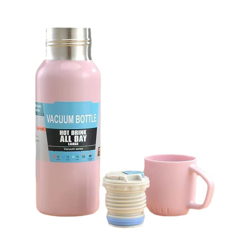 Macaron vacuum insulated cup Business cup three cover gift straight cup portable high-end gift set Item Picture