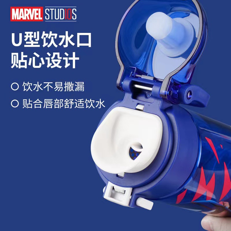 Elsa Children's Water Cup, Marvel Summer Direct Drinking Cup with straw, Plastic cup, special sports water bottle for students to go to school details Picture
