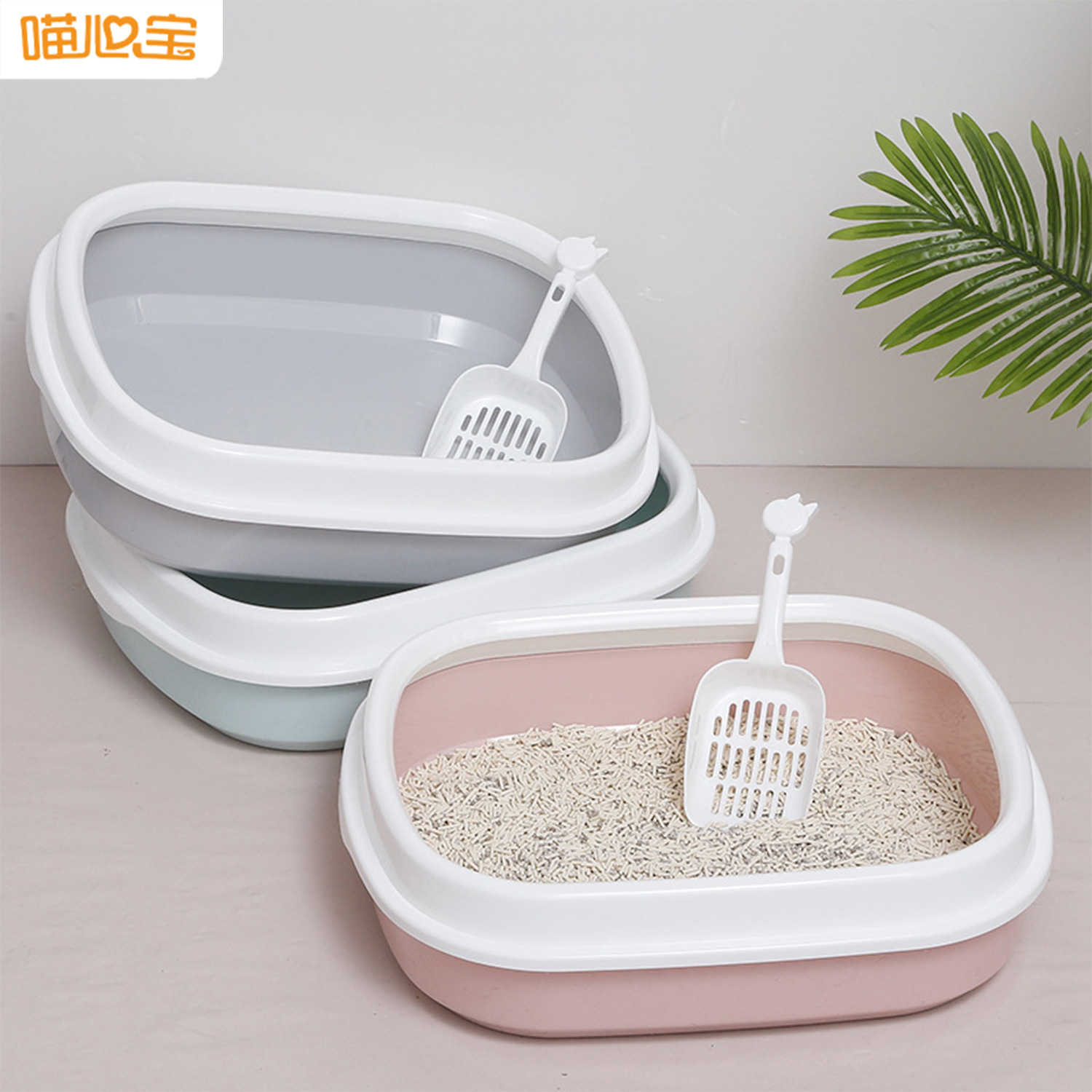 厂家大号半封闭猫砂盆防外溅塑料猫砂铲猫咪宠物用品猫厕所批发
