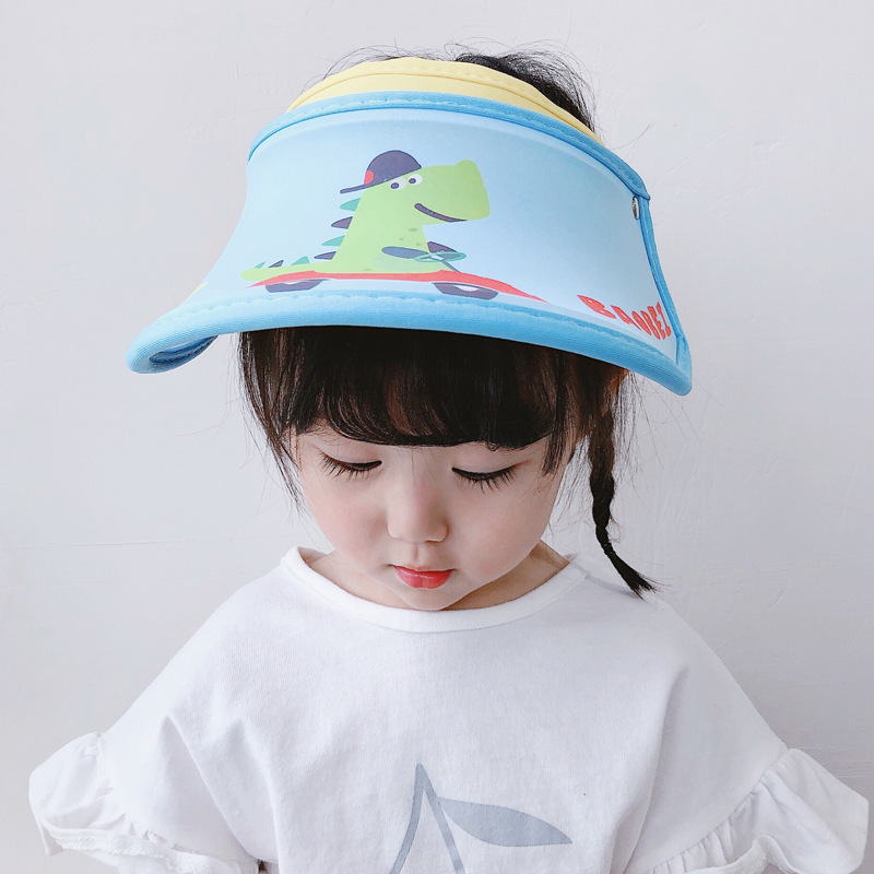 Children's summer sun protection, sun protection and UV protection hollow cap, adjustable cartoon sun cap for boys and girls, primary school students Specification image