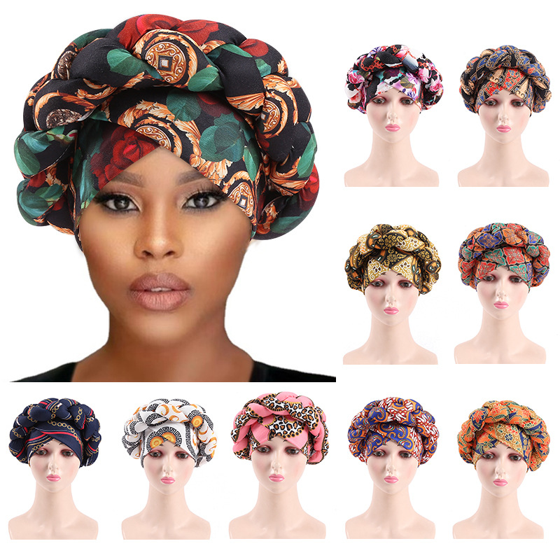 亚马逊热销民族风头巾帽 跨境批发欧美流行包头帽 民族帽