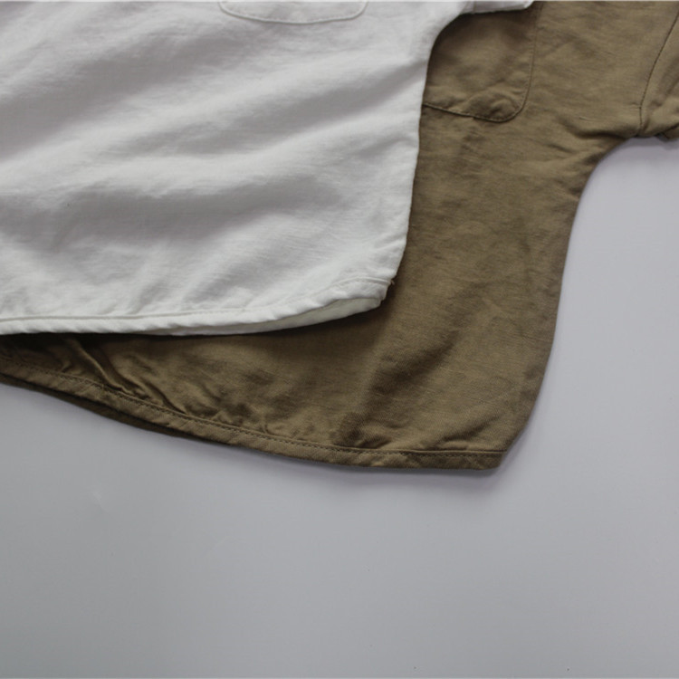 新品春季儿童t恤圆领短袖男童纯色韩版系扣女童上衣夏季百搭代发详情6