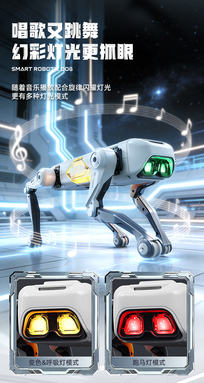 FOOZAC跨境智能AI编程机器狗APP语音遥控电子宠物狗仿生机器人陪伴玩具详情5