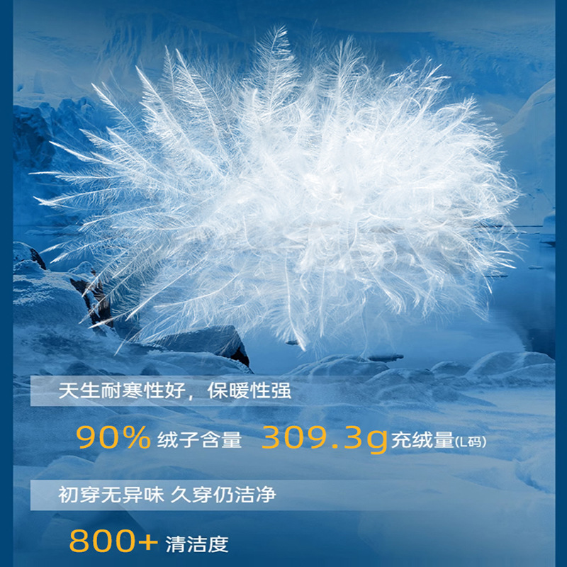 Short hooded down jacket, casual, fashionable and warm. Thickened duck down winter men's outdoor coat, versatile and trendy, large size Specification image