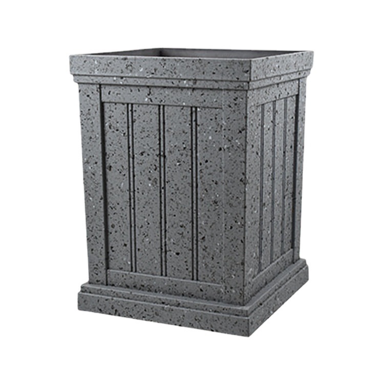 Vegetable basin 4221 Decorative ornaments balcony planting basin Long Dashen European flower pot new product wood grain planting box hotel door decorative ornaments balcony basin Roman column European flower pot square rectangular rectangular wood grain Item Picture