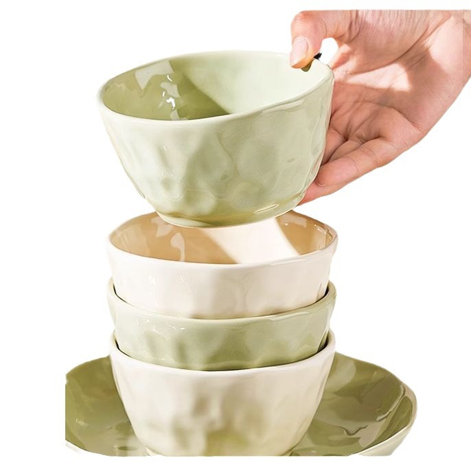 Underglaze Color Cream Wind Ceramic Tableware Light Luxury Home High Appearance Level Dish Dish Dish Diy Combination Dish Set Item Picture