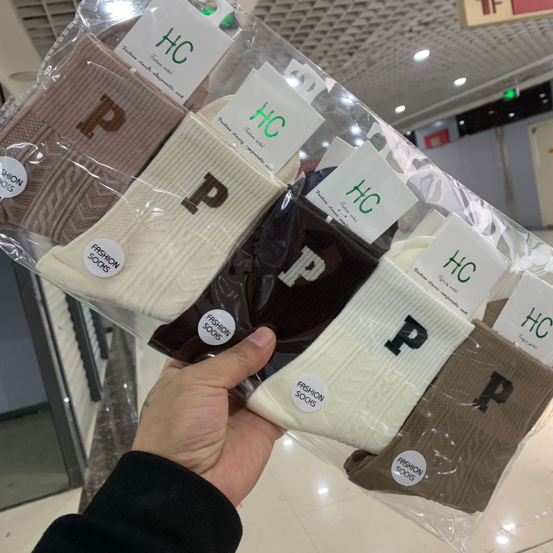冬季新款双针加厚款女运动棉袜中筒袜学院风女袜卡色系跑量款厂家