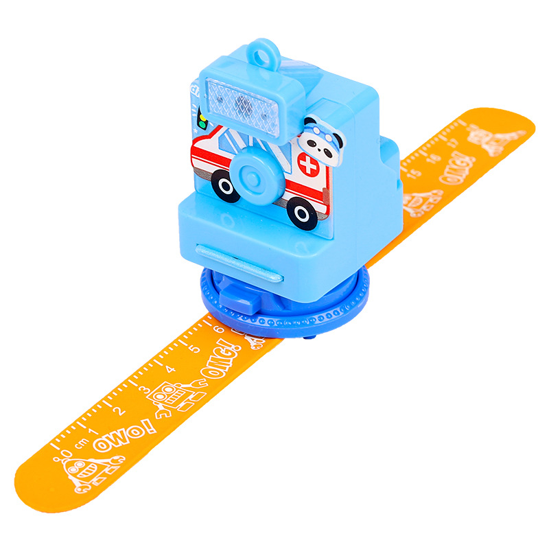 Cartoon simulation sound and light camera, Pop ring, rotating, detachable wristband, light and sound, children's toy, baby gift Item Picture