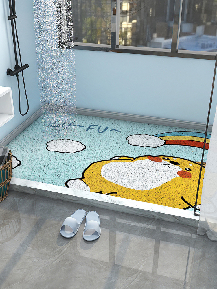 Cartoon Coil Bathroom Non-Slip Mat Children's Toilet Toilet Non-Slip Mat Shower Room Bath Mat Can Be Tailored