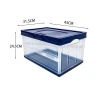 Original manufacturer, durable, transparent, foldable, thickened plastic large-capacity storage and organization box for home use Item Picture