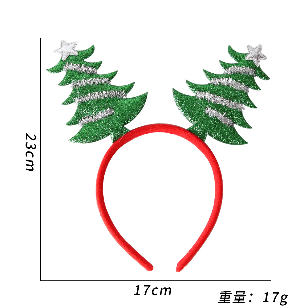 Christmas headband Elk antlers Five star headband Christmas decorations Plastic headbuckle for children Party decorations Christmas Headband Headband toy Item Picture