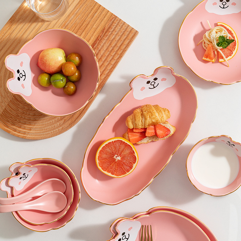 软萌缡缡兔餐白底实物图