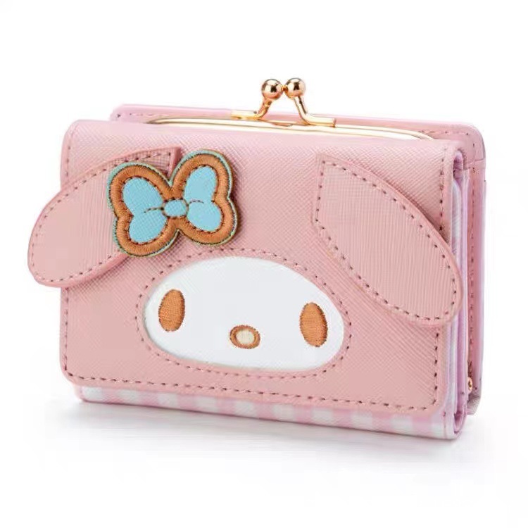 Cinnamon Dog Kulomi Purse Pu Leather Zipper Buckle Mld Card Wallet Short Cute Cartoon Day Item Picture
