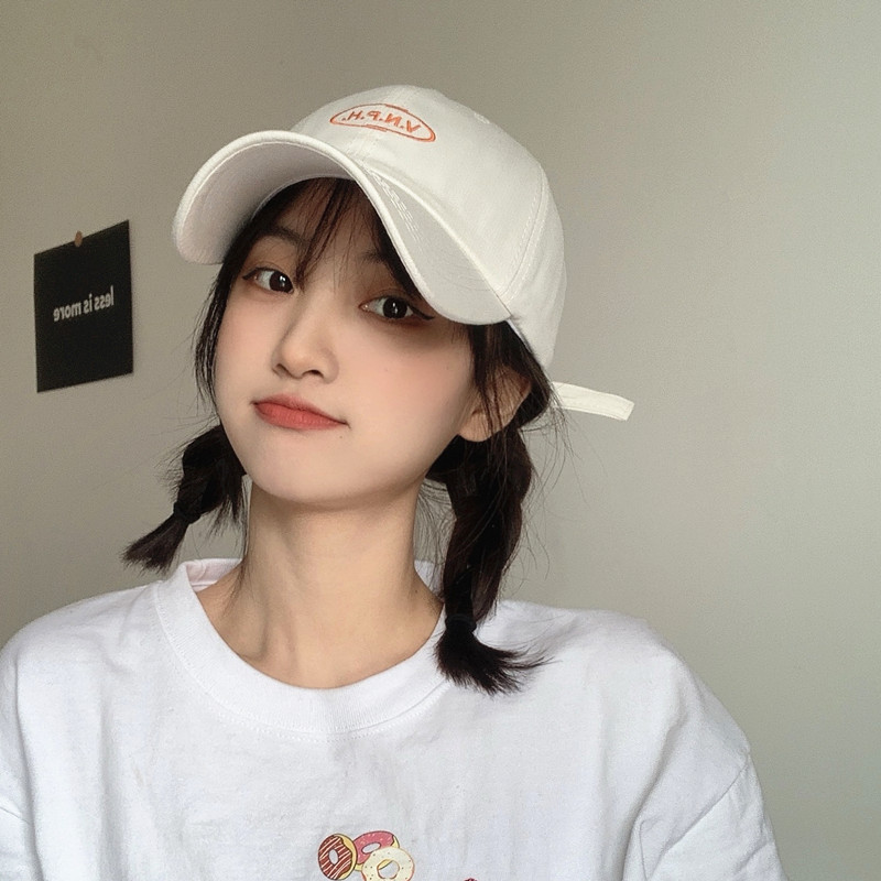 刺绣白色鸭舌/时尚帽子/百搭 帽子细节图