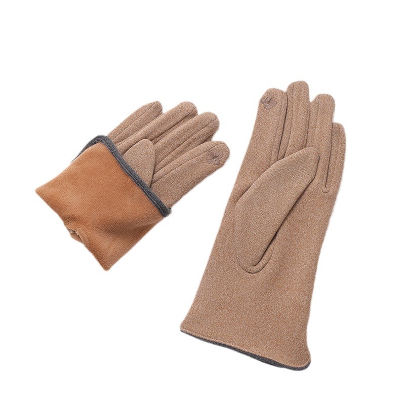 New Finger Gloves Plus Wool Thick Warm Gloves Windproof Ski Riding Gloves Outdoor Touch Screen Gloves Item Picture
