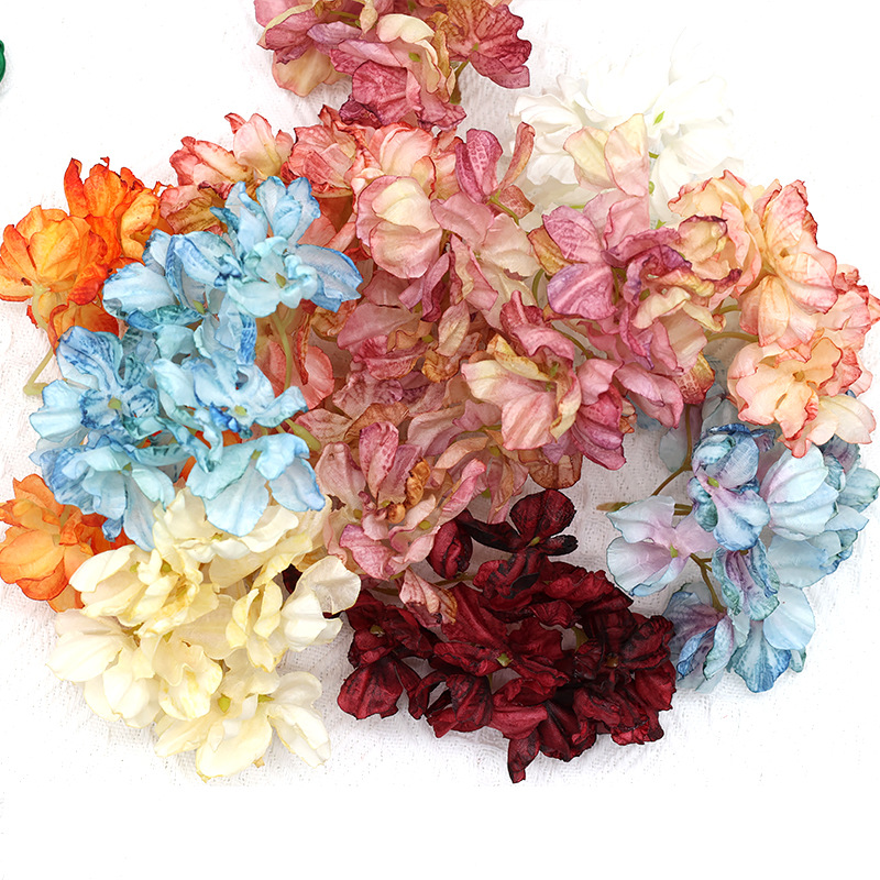 diy artificial hydrangea flower head trimming, artificial flower making, flower wall, wedding decoration materials, photography and accessories