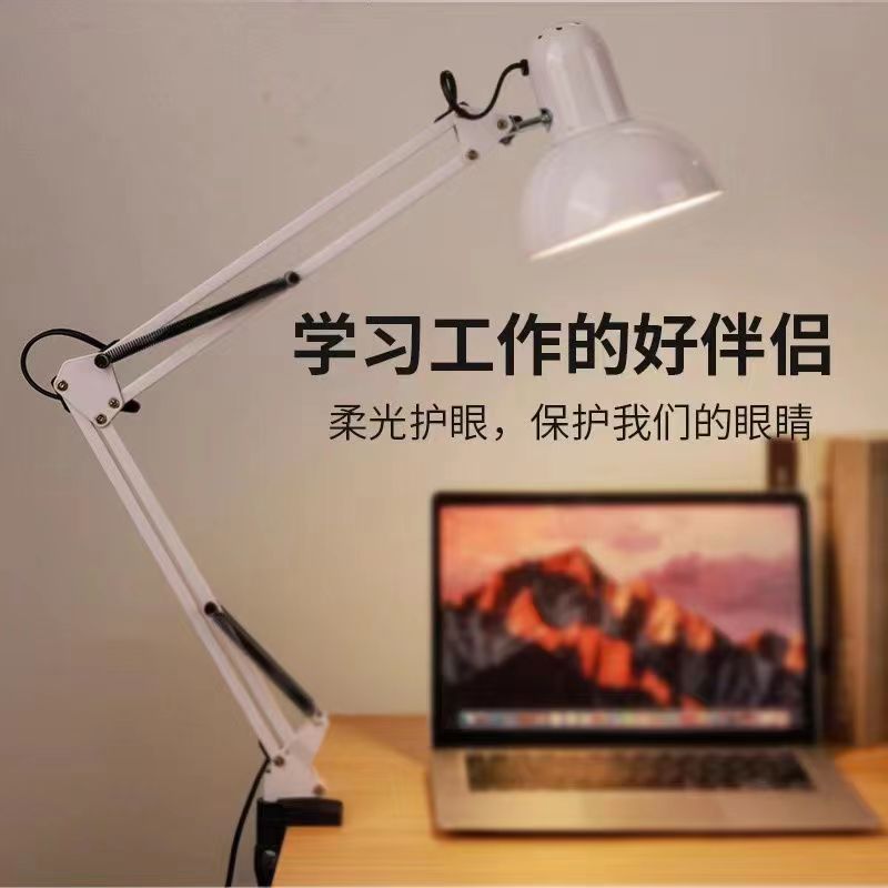 Factory direct sales of LED long-arm folding clip lights for tattoos, manicures, eyelash extensions, learning, reading, maintenance, painting, and supplementary lighting Specification image