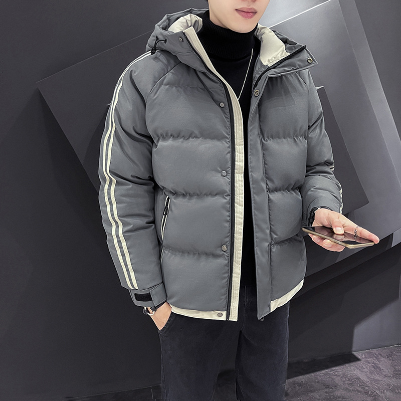 New winter cotton-padded jacket for men, Korean style loose hooded casual thickened trendy men's coat, large size Specification image