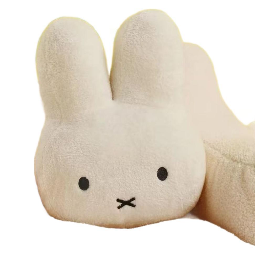 Miffy Rabbit head plush toy, cute plush pillow, a festival gift for your girlfriend, a sofa pillow on the bed Item Picture