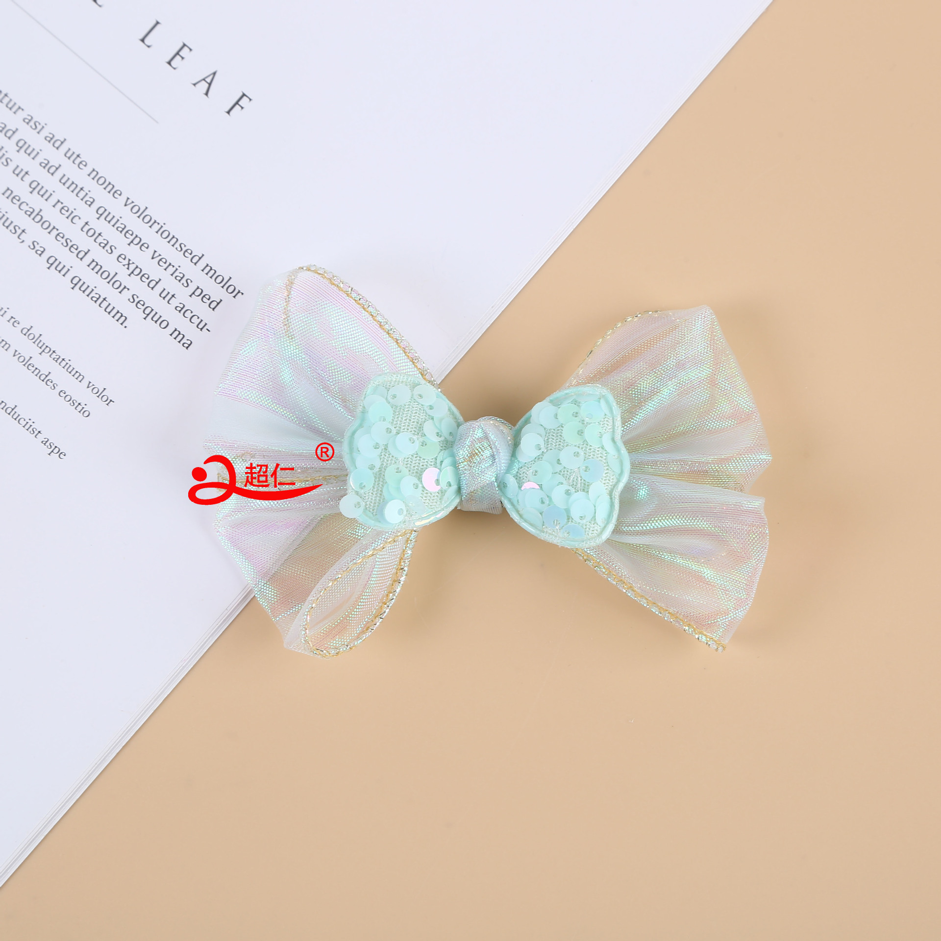 Handmade Bows Japanese And Korean Style Hair Accessories Gift Clothing Accessories Color Mesh Sequins Fresh Bows Can Be Made Specification drawing