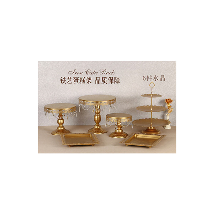 European Iron Cake Rack Set Wedding Decoration Dessert Shop Dessert Rack Cocktail Party Props Cake Plate Specification drawing