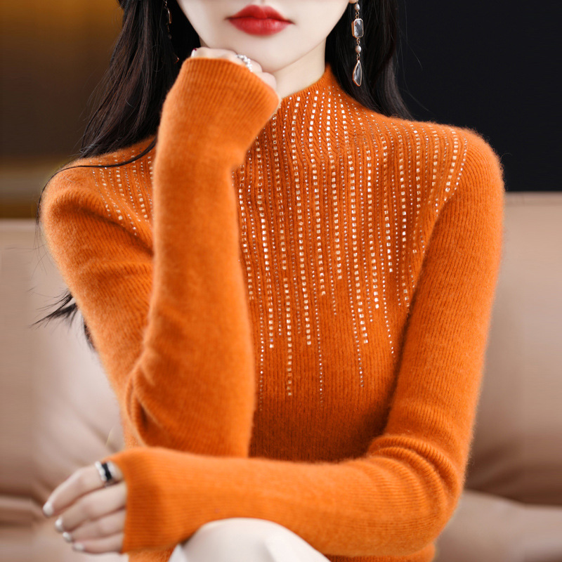 女式羊绒衫实物图