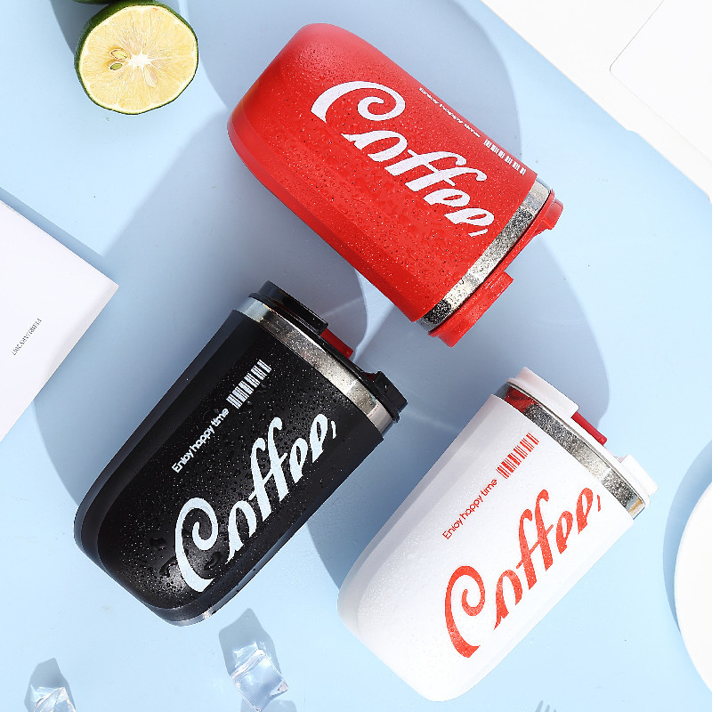 高颜值咖啡杯ins纯色印花简约马克杯随手杯办公休闲保温杯喝水杯