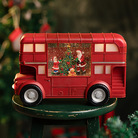 圣诞节汽车大巴玩具装饰品场景布置八音盒飘雪花儿童礼物摆件老人