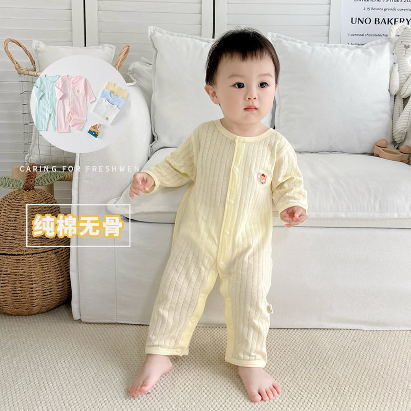 Baby summer clothes, newborn one-piece suits, thin pure cotton Class a boneless air-conditioned suits, clothes for babies aged 0-3 Specification image